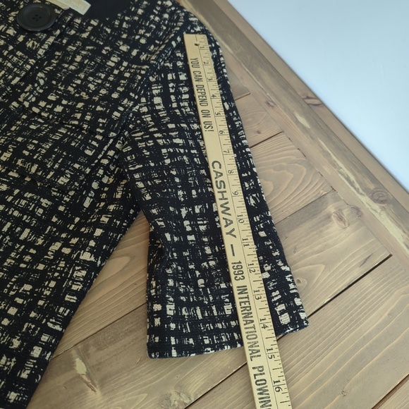 Michael Kors Textured Tweed Blazer 3/4 Sleeves - Picture 11 of 13